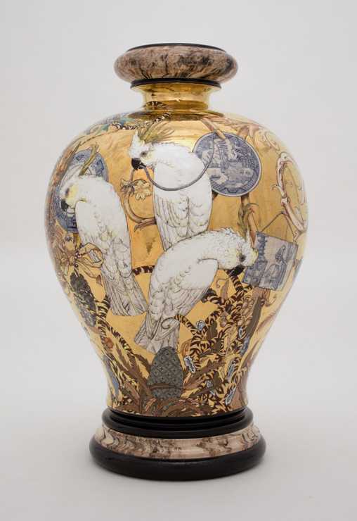 'Chintz Vase with Cockatoos' by Stephen Bowers