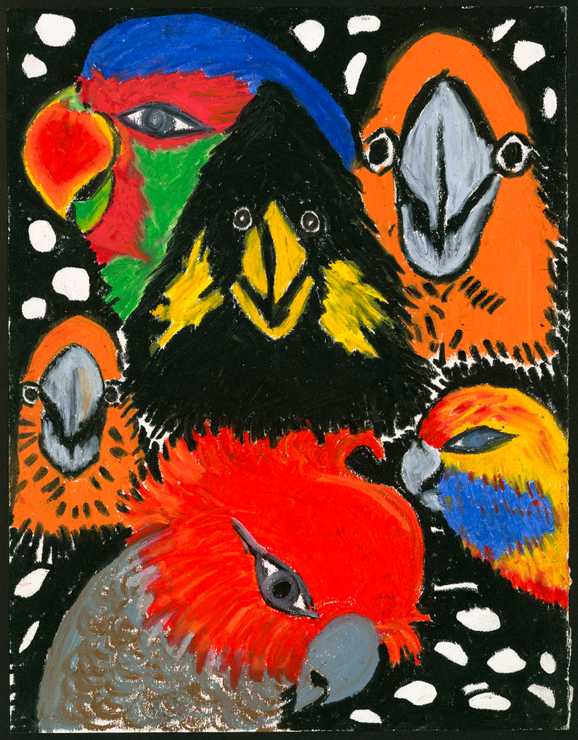 'Parrots' artwork by Jenny Kee