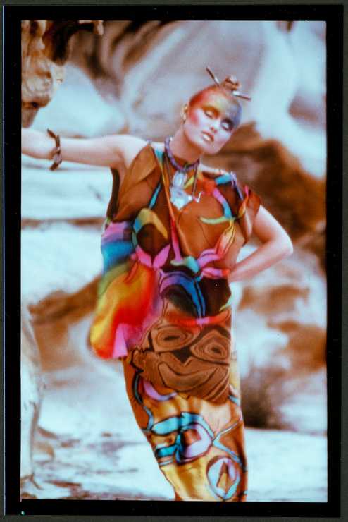 'Rainbow Boulder Opal' outfit by Linda Jackson