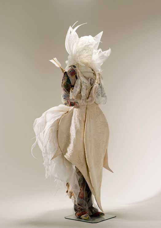 'Transformer: White Waratah Warrior, Walking the Sacred Path' outfit by Jenny Kee and Masahiro Nakagawa