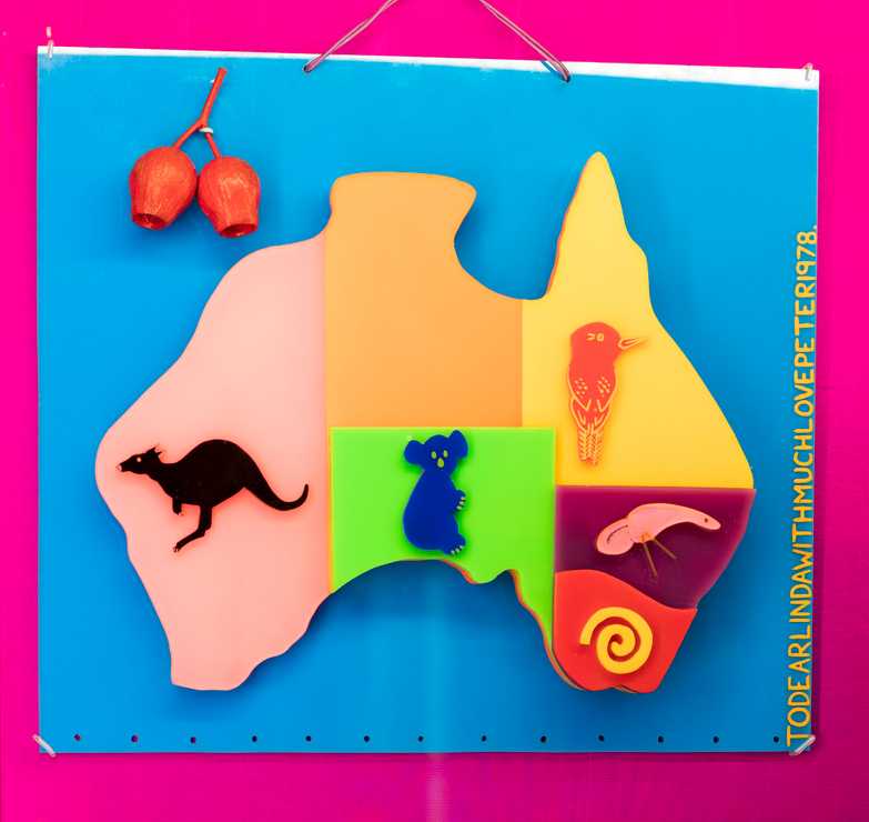 'Map of Australia' artwork by Peter Tully