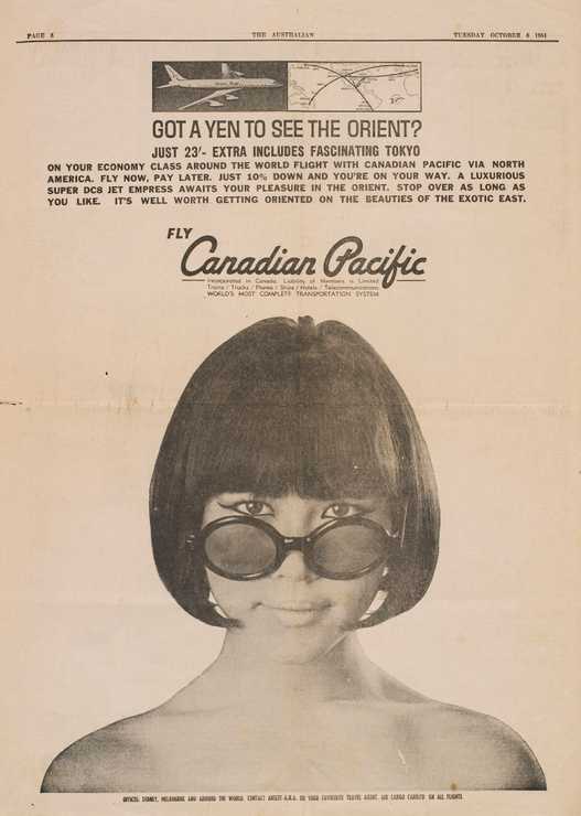 Jenny Kee in Canadian Pacific Airlines ad