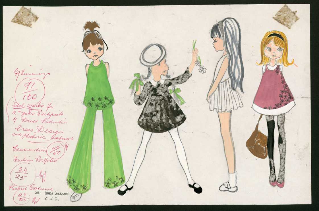 Fashion drawings by Linda Jackson