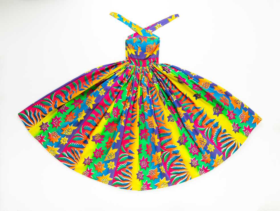 'Rainbow Waratah' dress by Linda Jackson